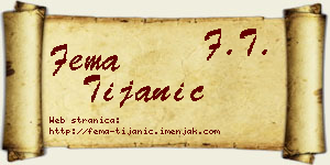 Fema Tijanić vizit kartica